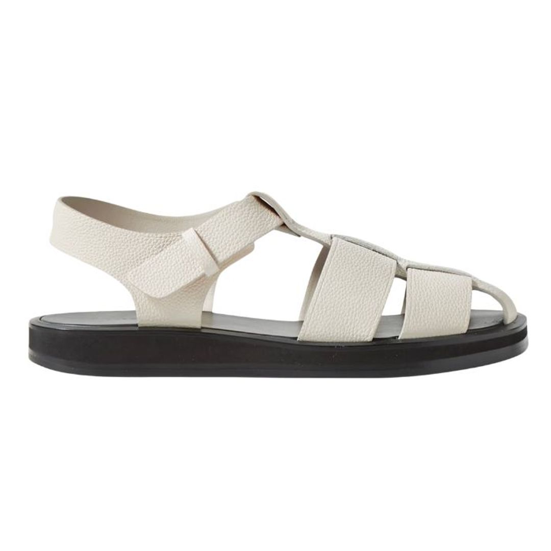 The Row White Fisherman Sandals 
