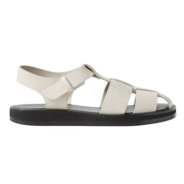 The Row White Fisherman Sandals 