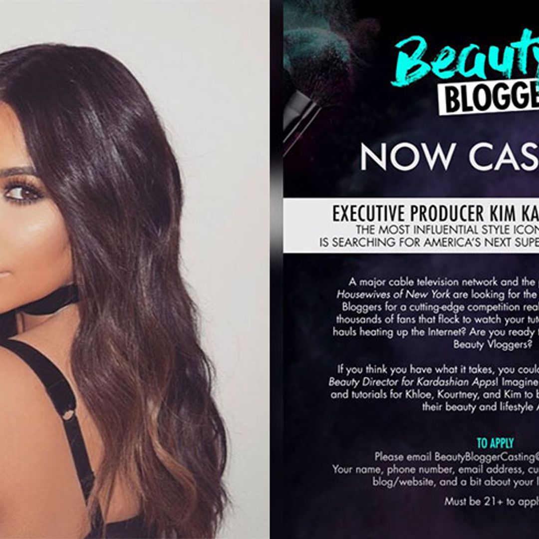 Kim Kardashian is launching a reality TV competition for beauty bloggers