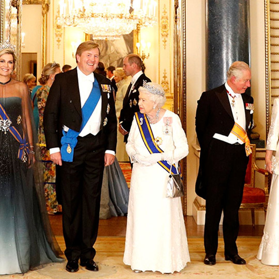 Royal family dazzle at the Queen's lavish state banquet – live updates