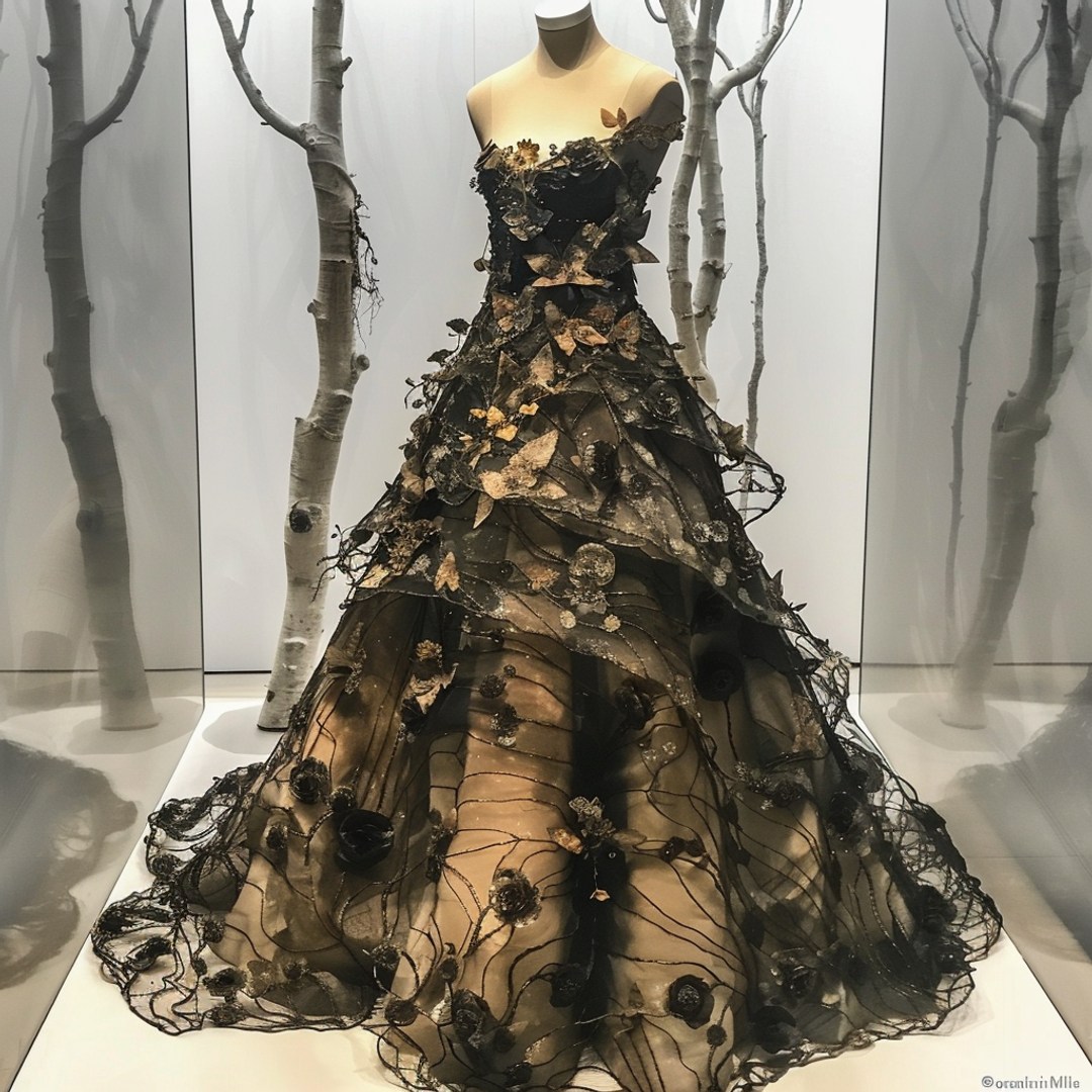 A glamourous gown generated by AI for Kendall Jenner to wear to the Met Gala 2024