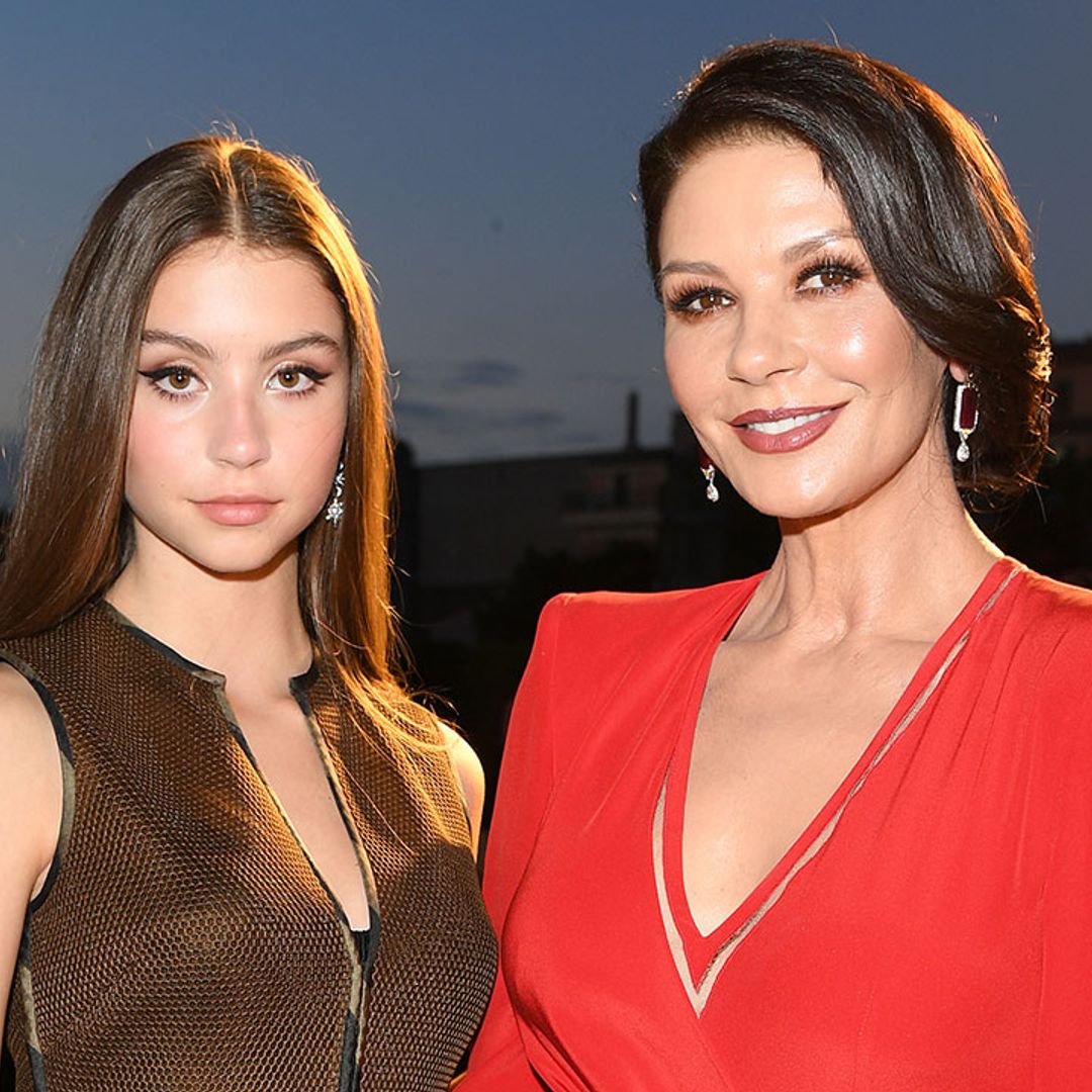 Catherine Zeta-Jones and daughter Carys give 'baby' Taylor his first bath – see the sweet moment