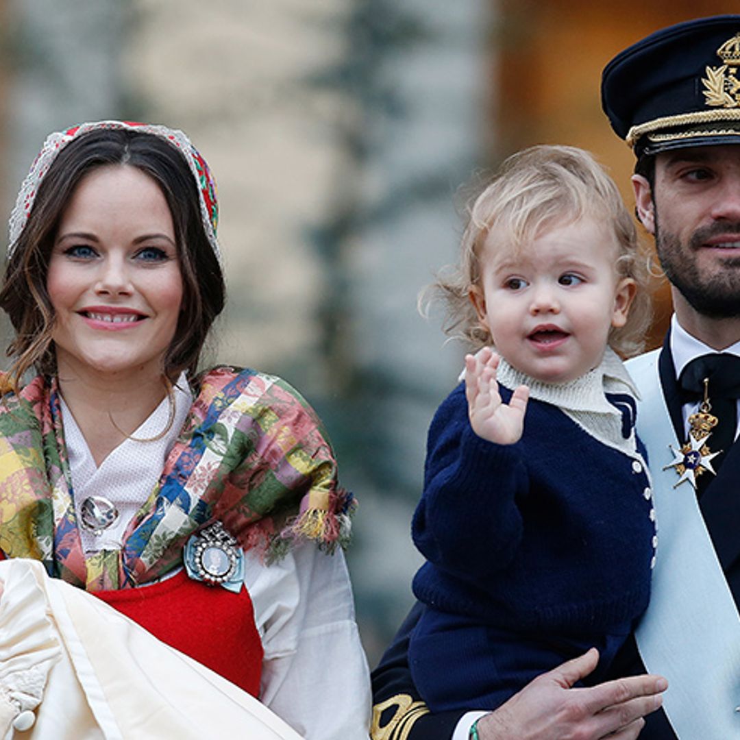 Prince Gabriel of Sweden is star of the show at christening