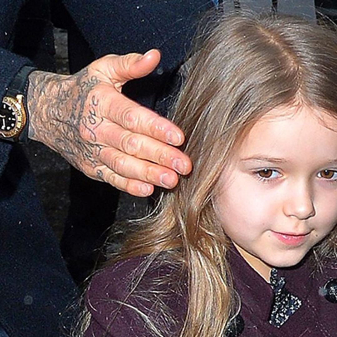 Harper Beckham hugging dad David is the cutest photo you'll see all day