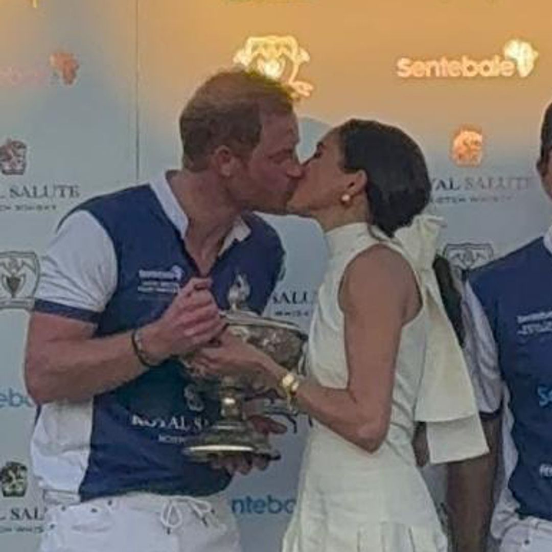 Meghan Markle kisses Prince Harry as he wins charity polo match in Florida 