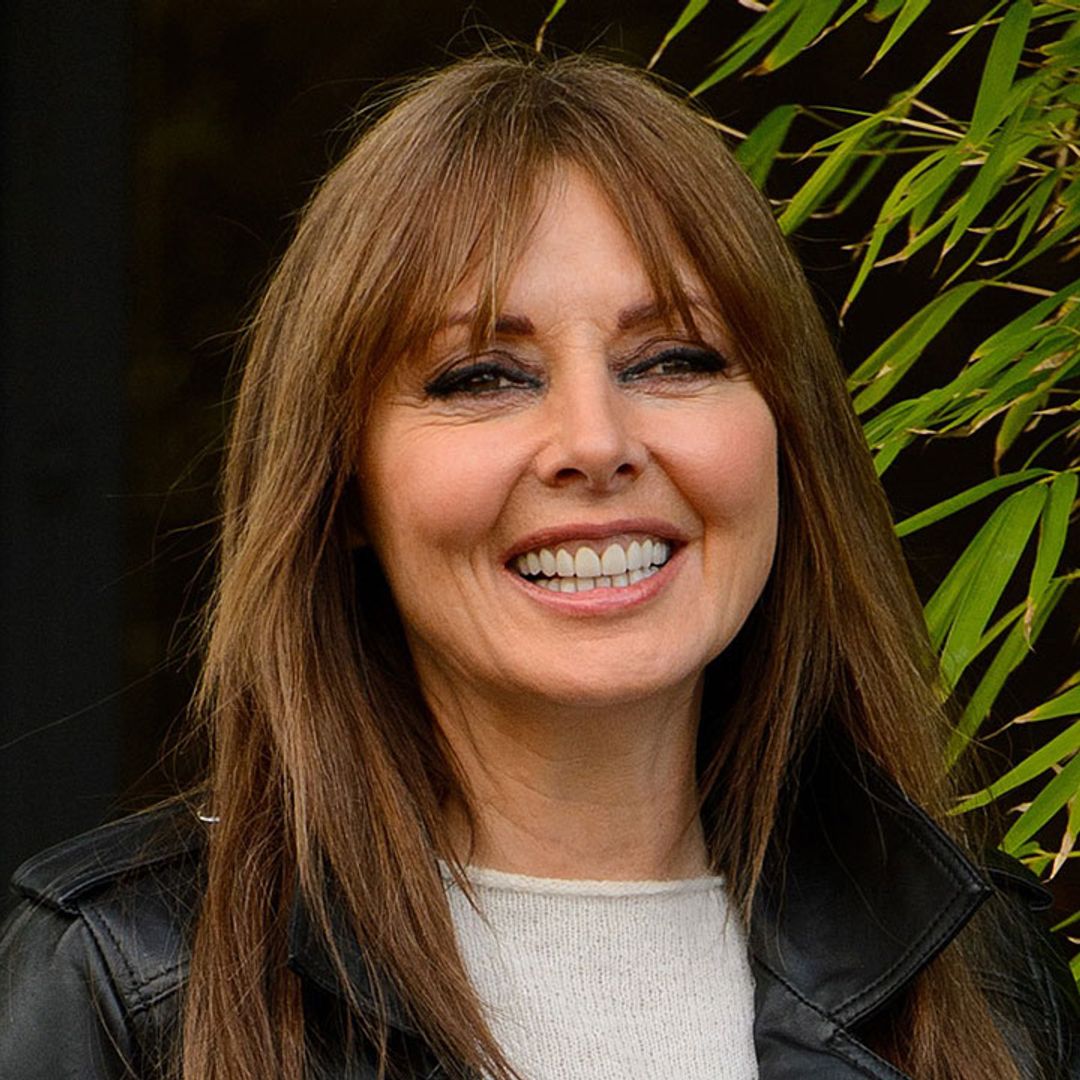 Carol Vorderman looks stunning in skintight leather outfit