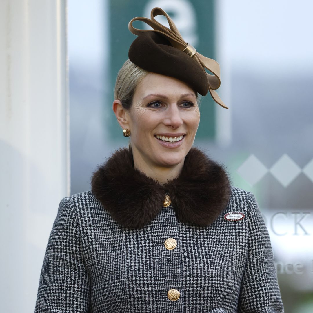Zara Tindall looks polished and prim in 'Prince of Wales' coat and knee-high boots