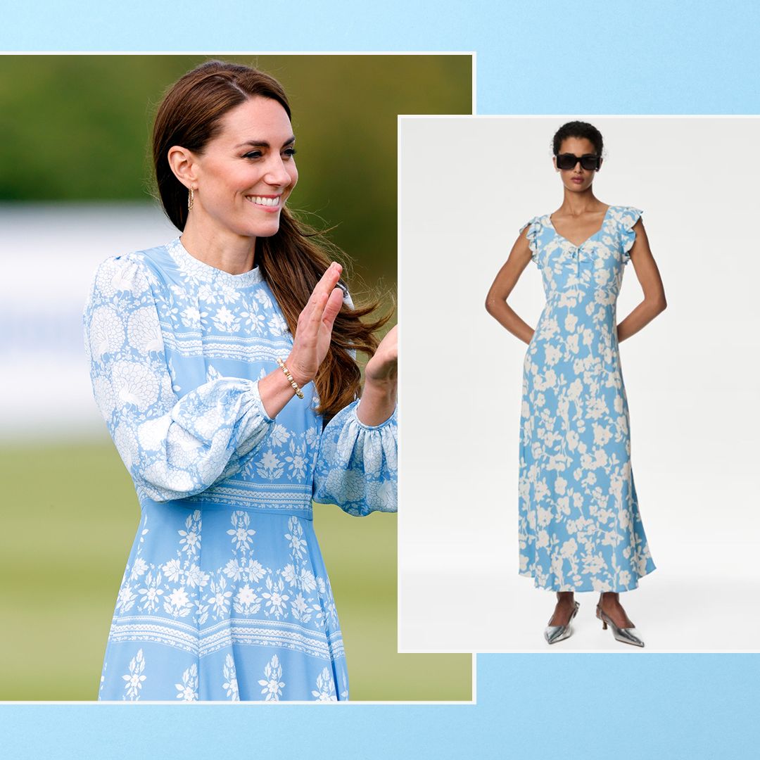 M&S's trending blue floral dress has Princess Kate's name written all over  it | HELLO!