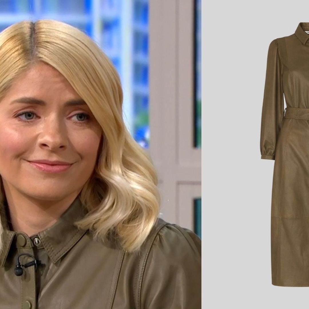 Holly Willoughby just totally surprised us in this luxe leather shirt dress