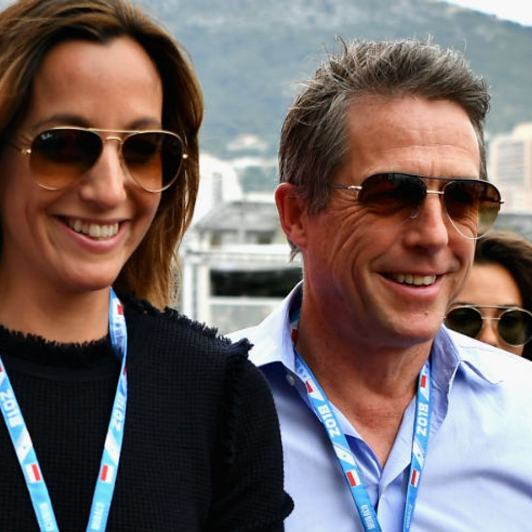 Hugh Grant and Anna Eberstein are beaming as they step out for first time since wedding
