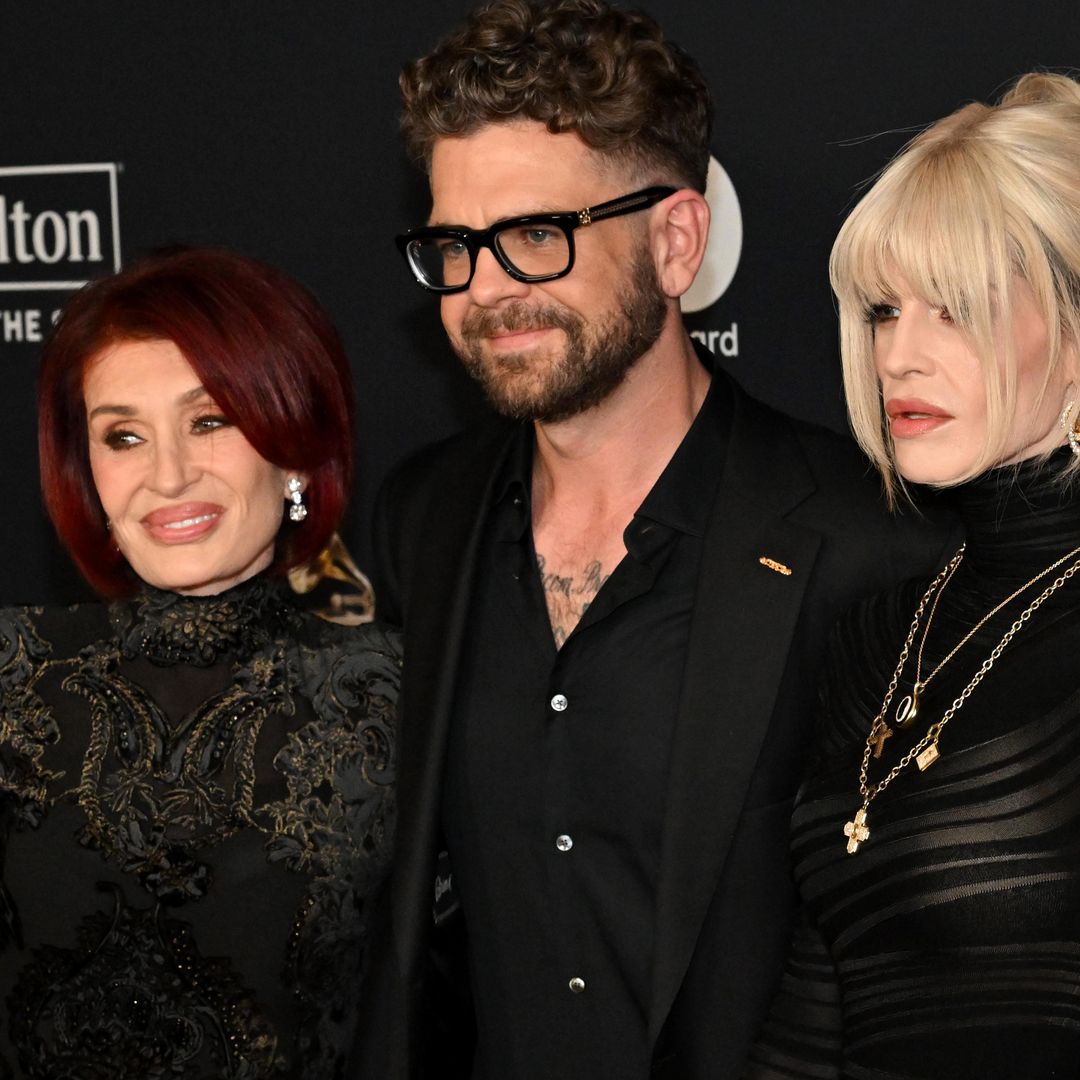 Sharon Osbourne leans on her children Jack and Kelly ahead of Grammys tribute to Ozzy