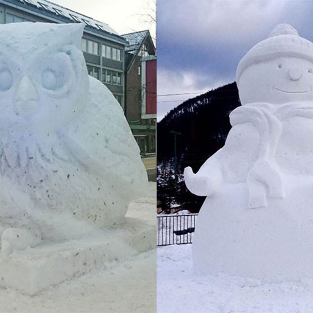 These snowmen are seriously amazing - check out the ones that put our efforts to shame...