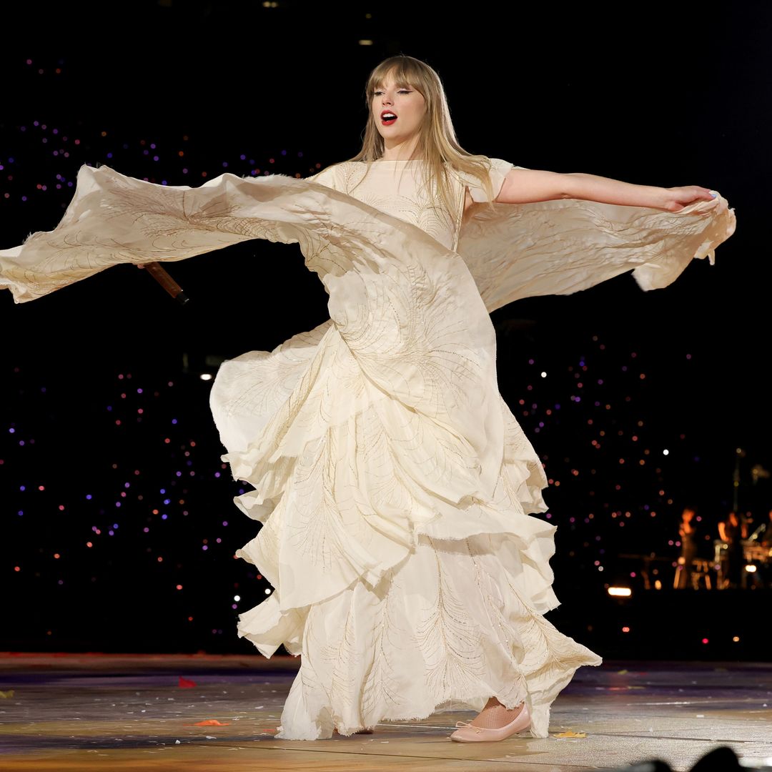 Taylor during the ethereal, contemplative "Folklore" segment of the show