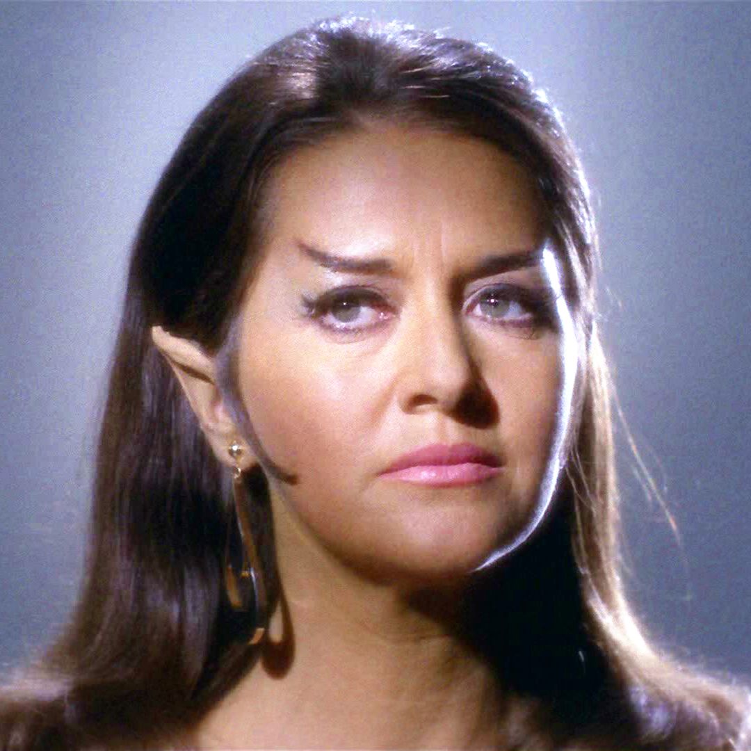 Joanne Linville as Romulan Commander in the STAR TREK episode, "The Enterprise Incident." Original airdate, September 27, 1968, season 3, episode 3. Image is a screen grab