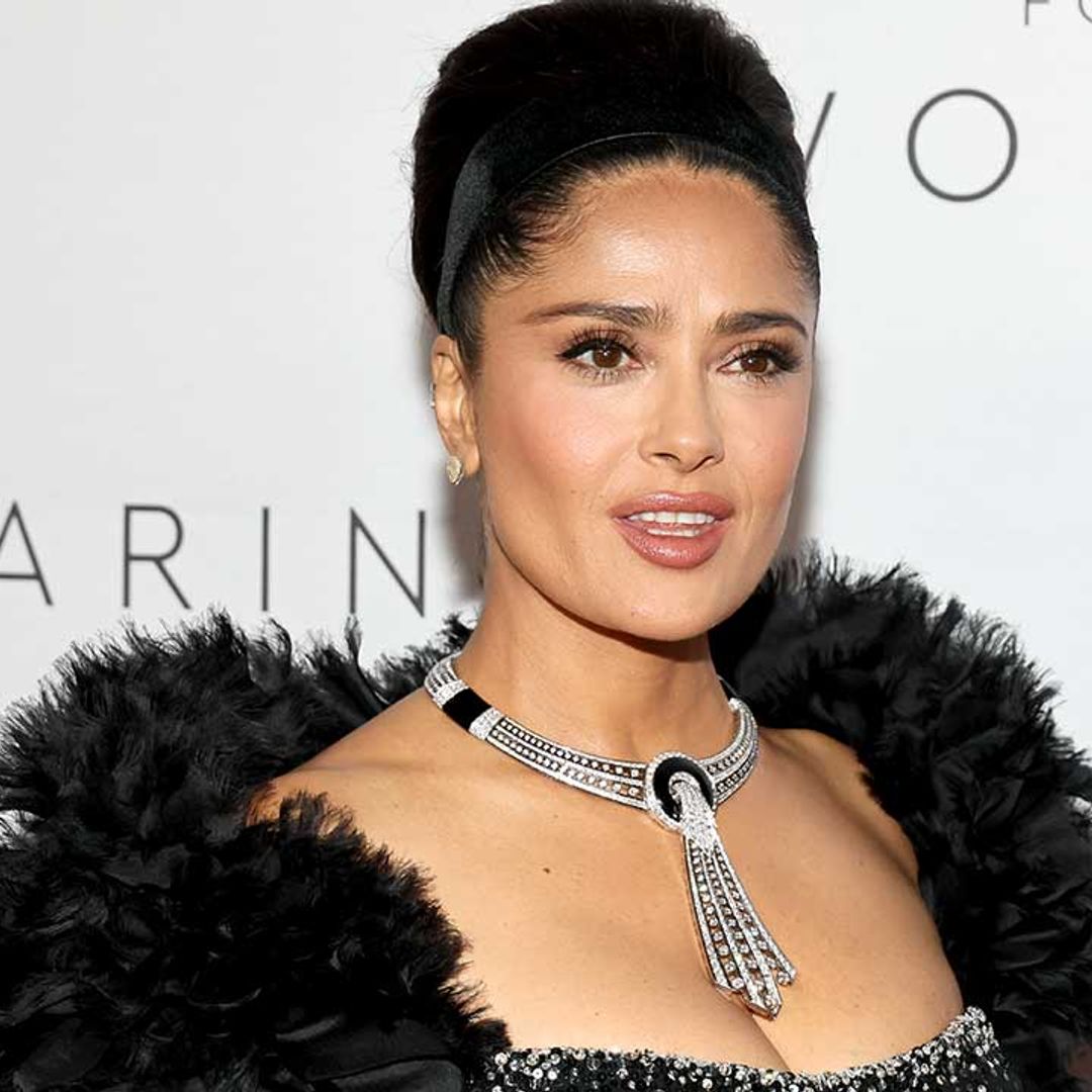 Salma Hayek wows in show-stopping gown during night out with husband