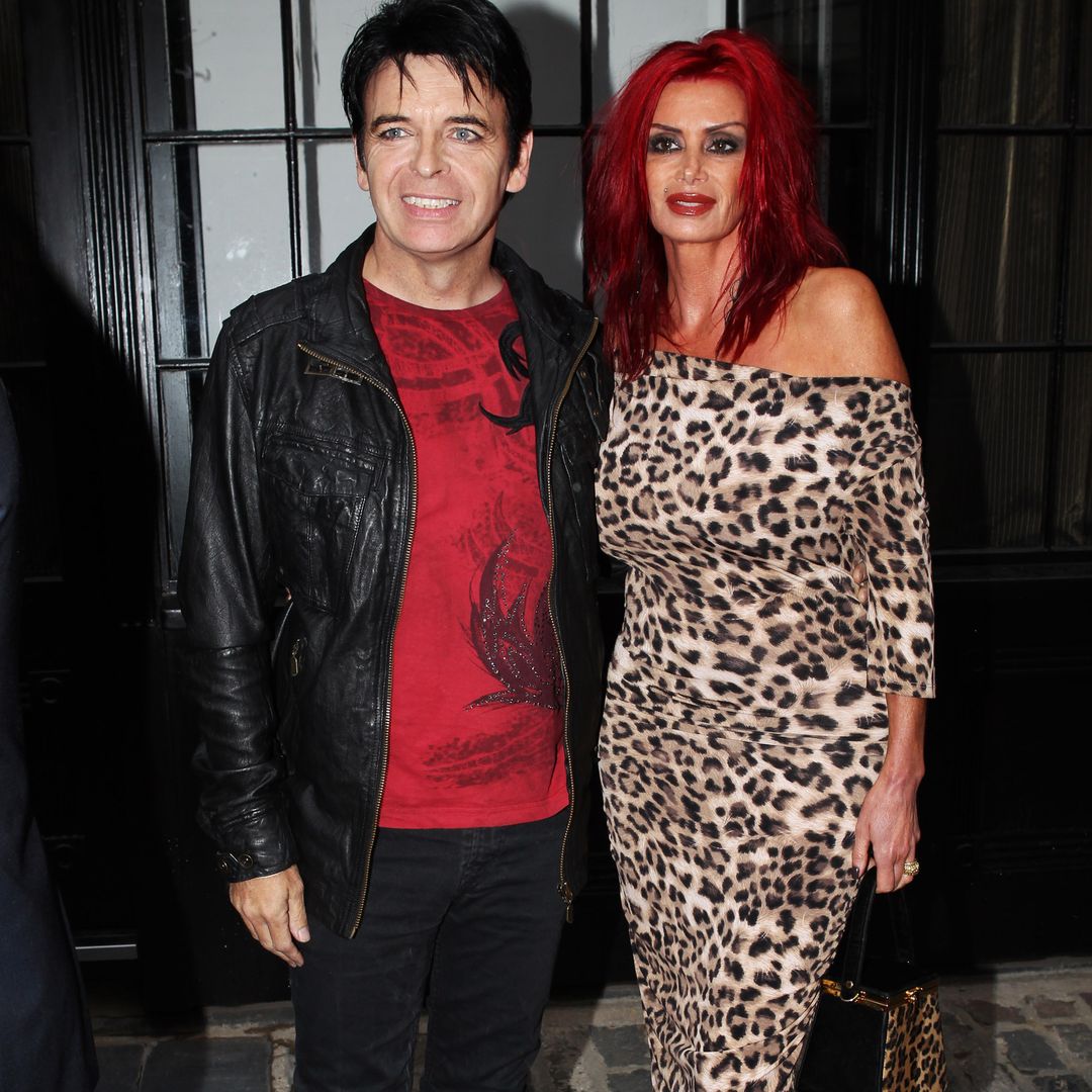 Gary Numan's bride rocks colourful corset gown and red hair in medieval-style wedding photo