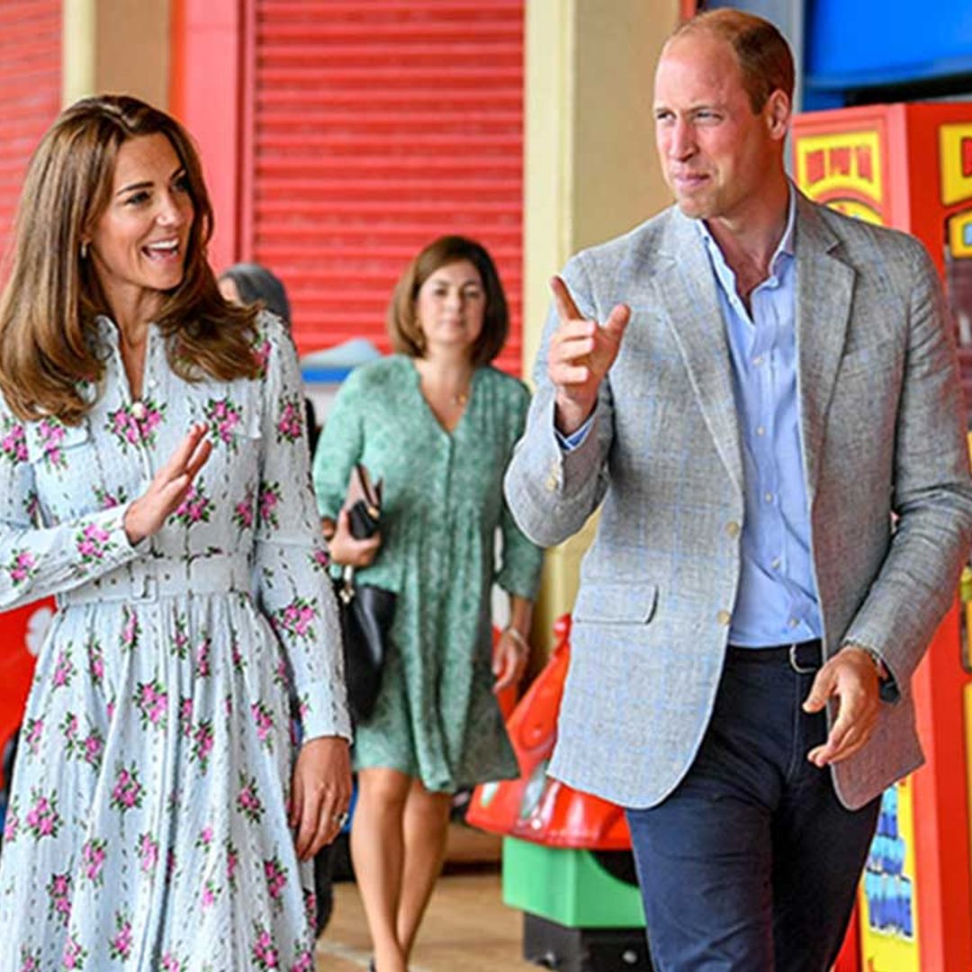 Prince William and Kate Middleton surprise locals on Barry Island in first joint engagement after lockdown – best photos