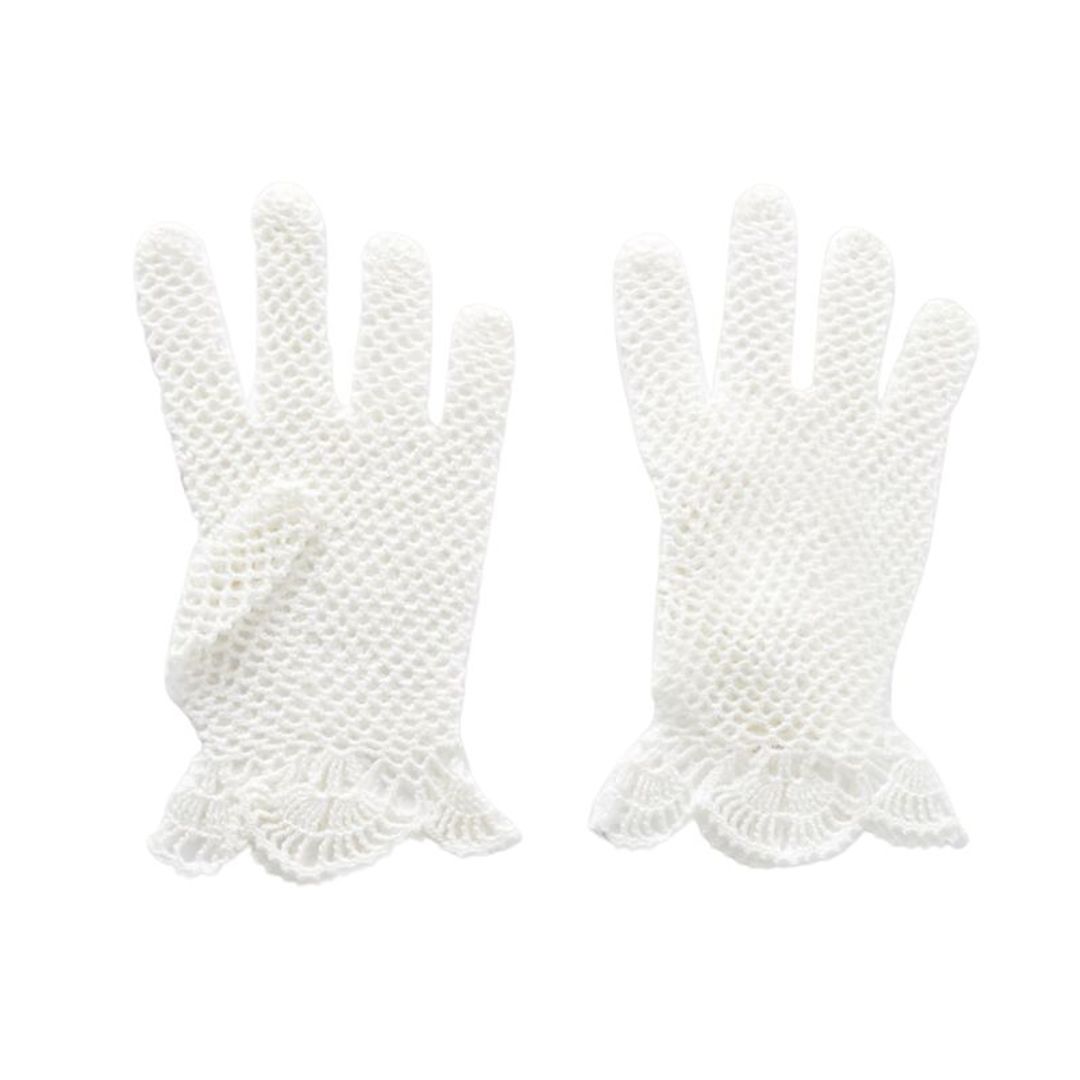 Scalloped crocheted cotton gloves - The Row 