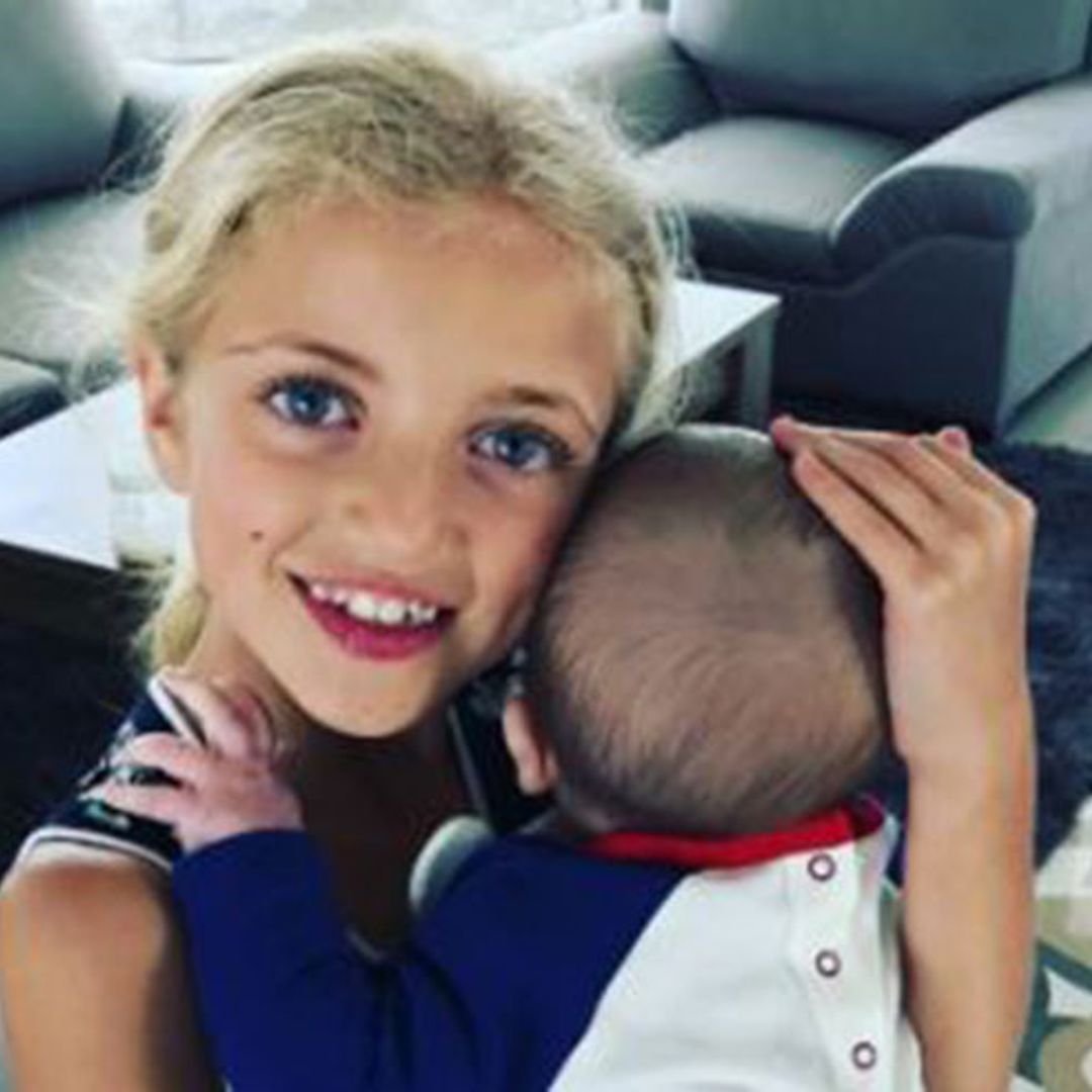 Peter Andre reveals daughter Princess is a 'natural' with baby Theo