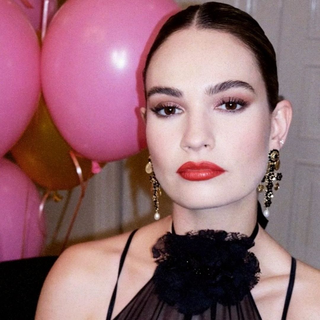 Lily James turns heads with daring sheer look at Dolce & Gabbana soirée