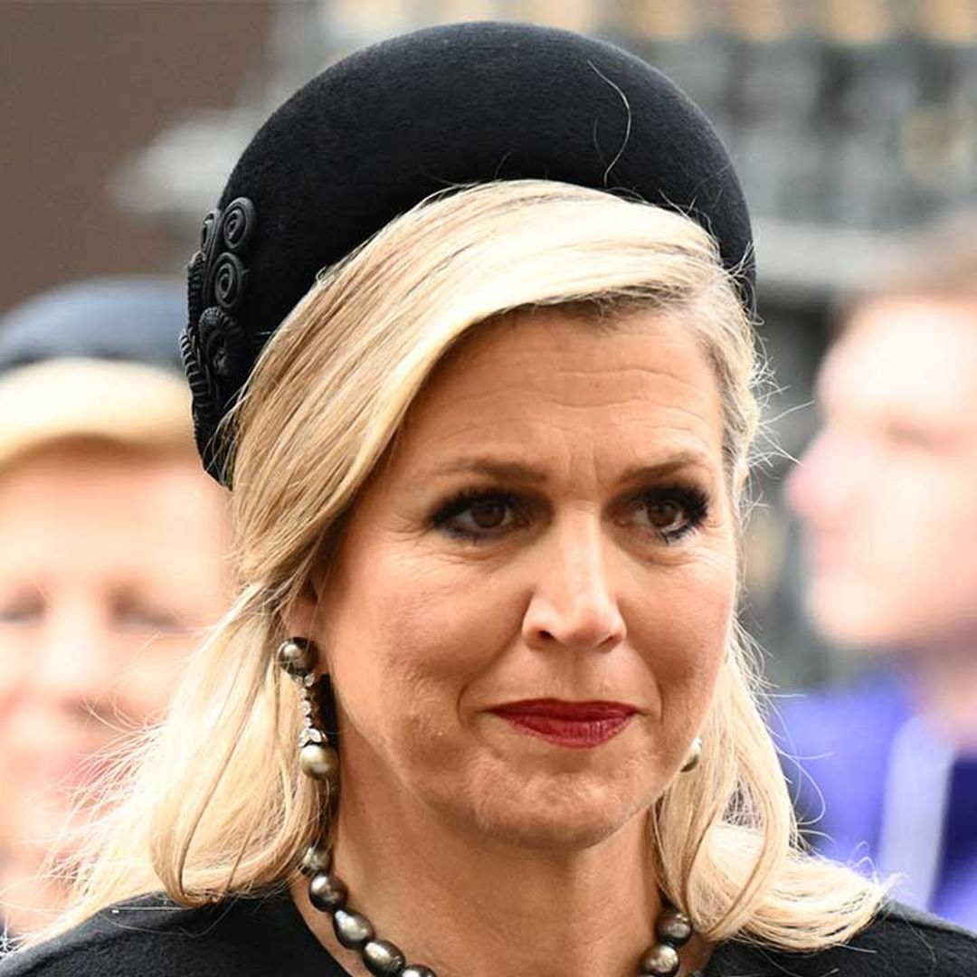 Queen Maxima beguiles in stunning pearl and diamond jewels for the Queen's funeral