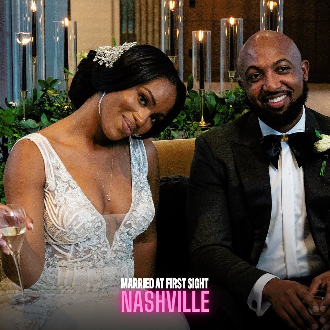 Shaquille and Kristen on their wedding day in MAFS Nashville