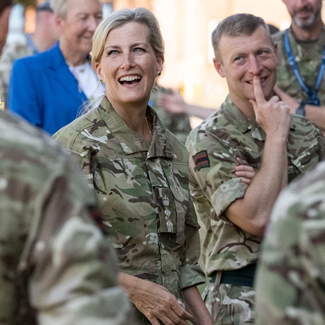 Countess of Wessex attends RAF Wittering for royal outing – see photos