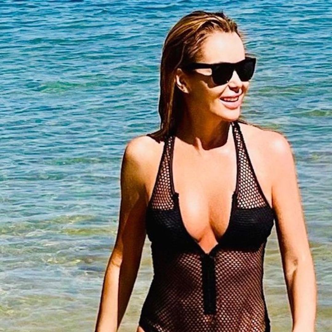Amanda Holden stuns fans in mesh swimsuit snap - and wow