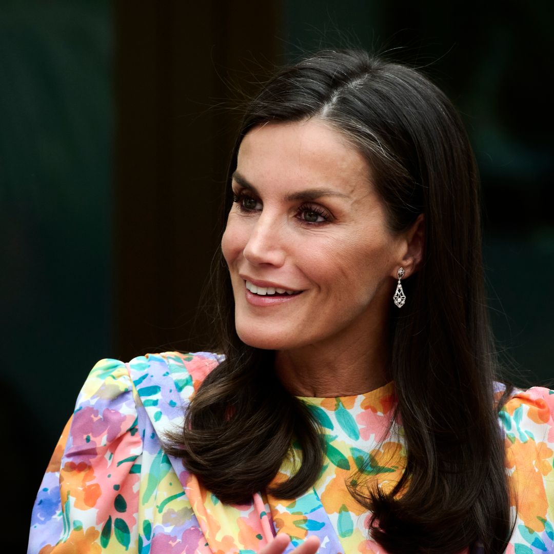 Queen Letizia of Spain surprises with new look in 80s florals and shoulder pads