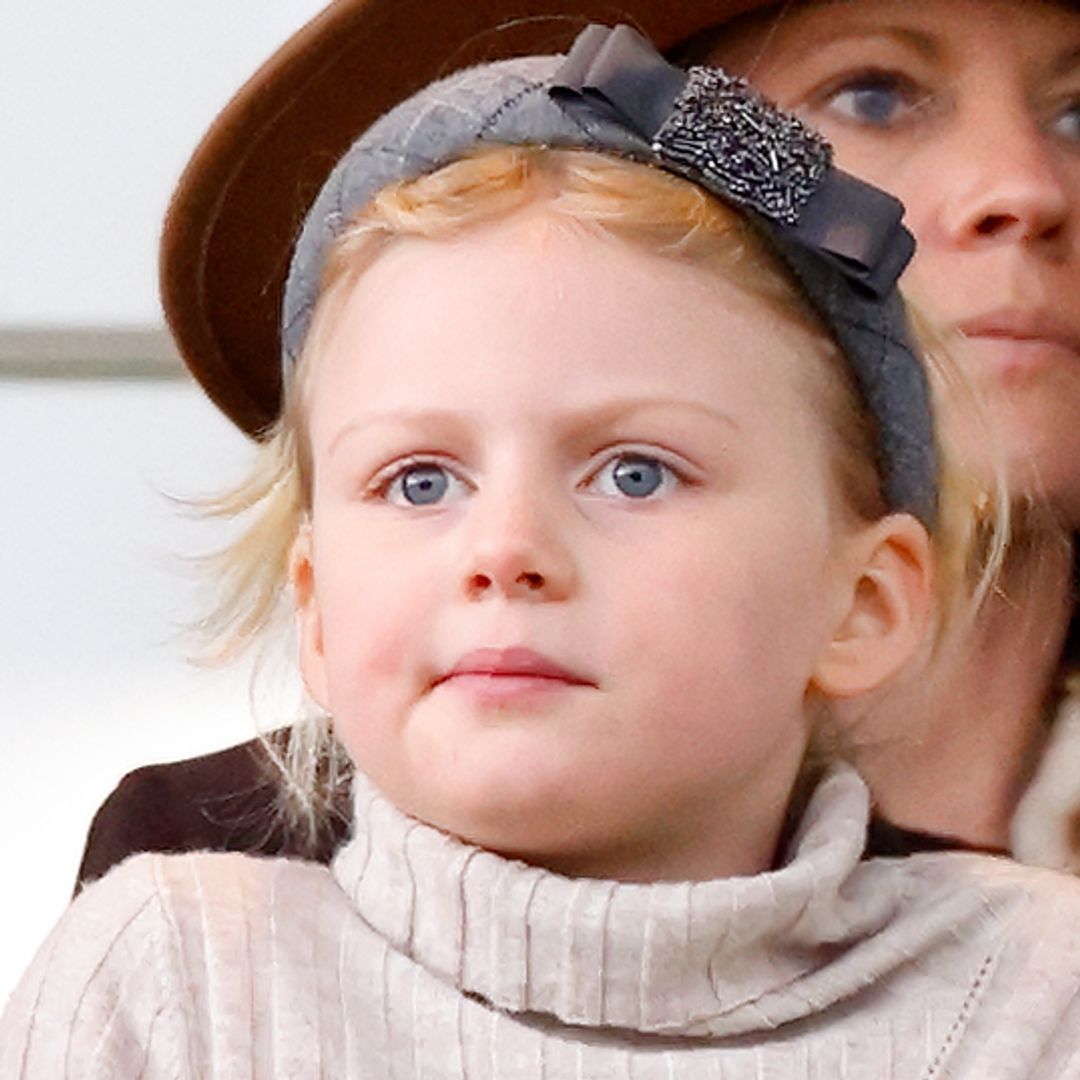 Lena Tindall, 7, borrows cutest coat from big sister Mia – and it's Gucci