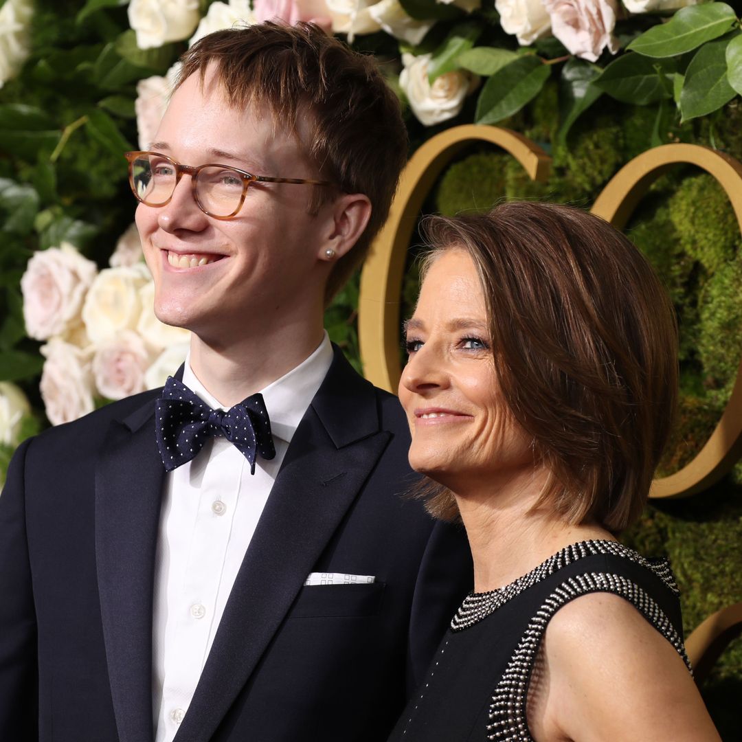 Jodie Foster, 62, poses with super tall son, Kit, 23, in rare appearance