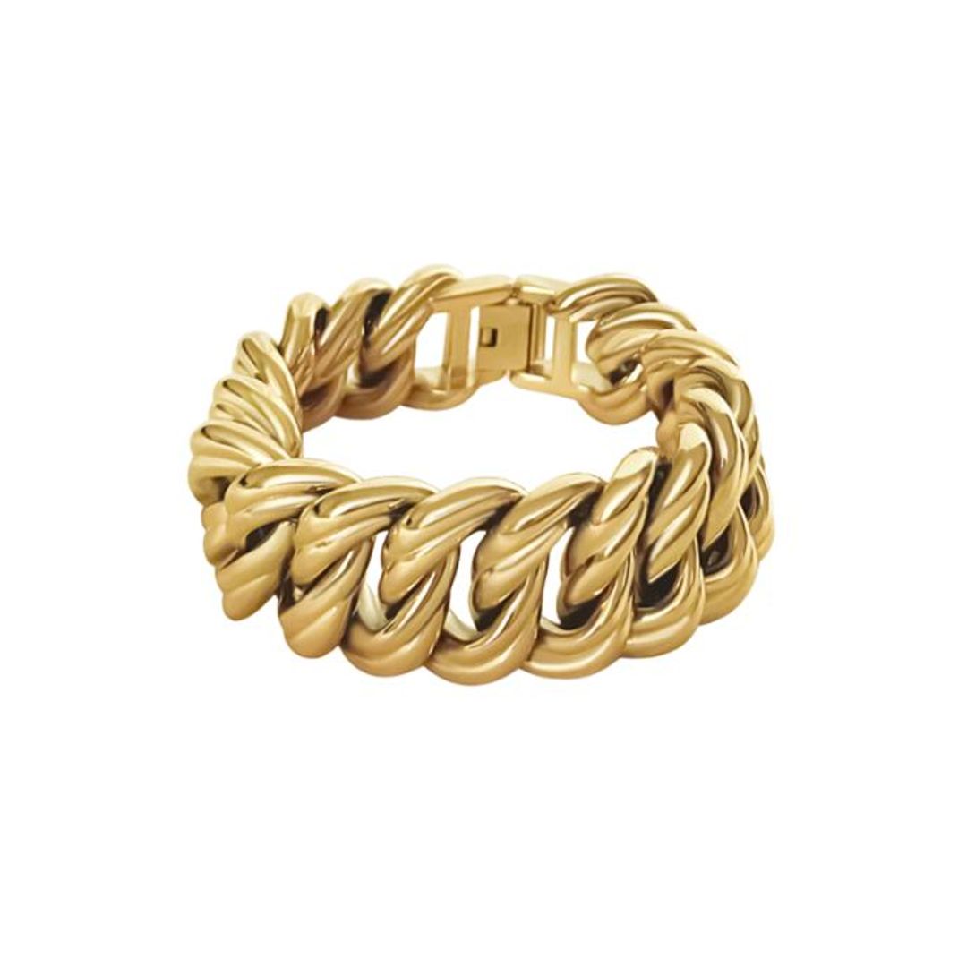 Gold chunky bracelet 