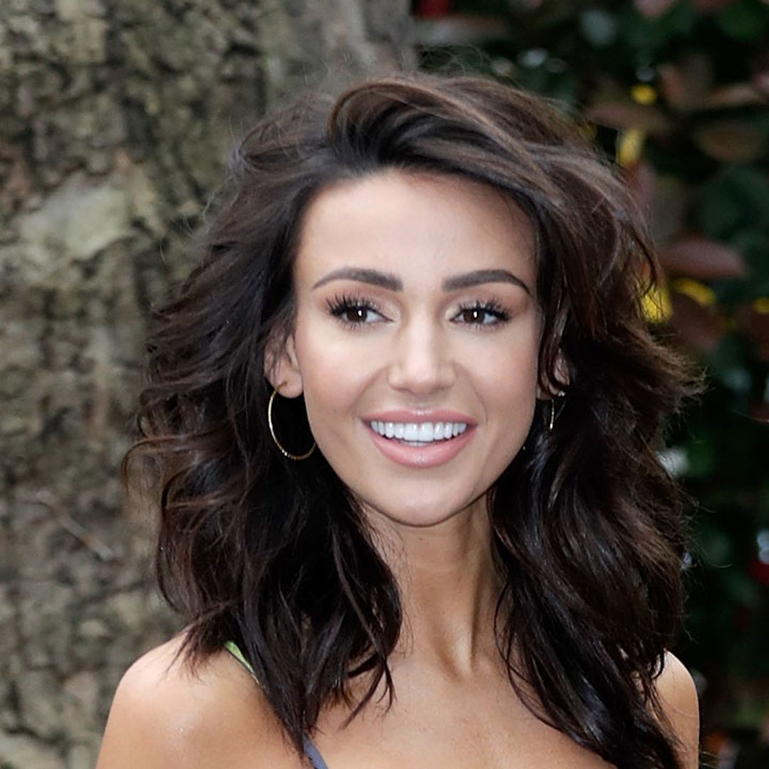 Michelle Keegan teases exciting news in crop top and high-waisted jeans