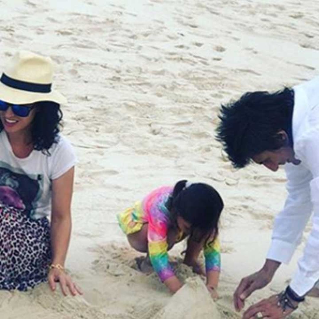Ronnie Wood's twins Alice and Gracie are adorable in new family holiday photos