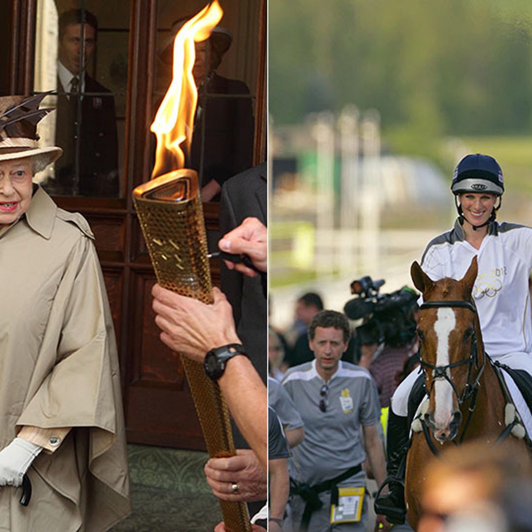Royals carrying the Olympic torch through the years