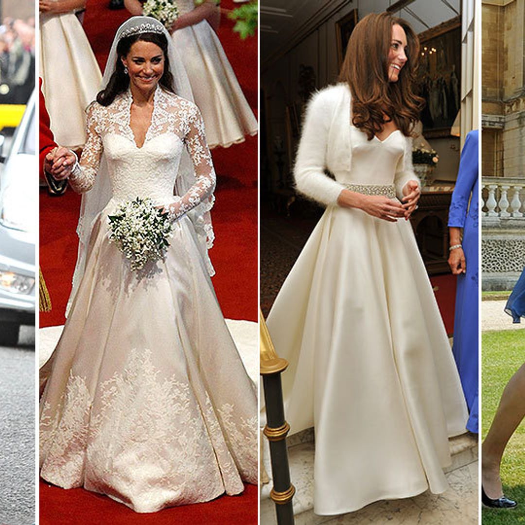 Look back at Kate Middleton's style on her own royal wedding weekend