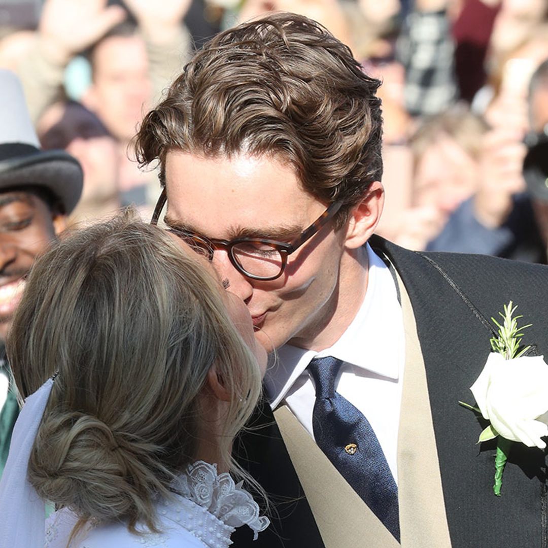 Ellie Goulding and Caspar Jopling share first kiss as husband and wife - details