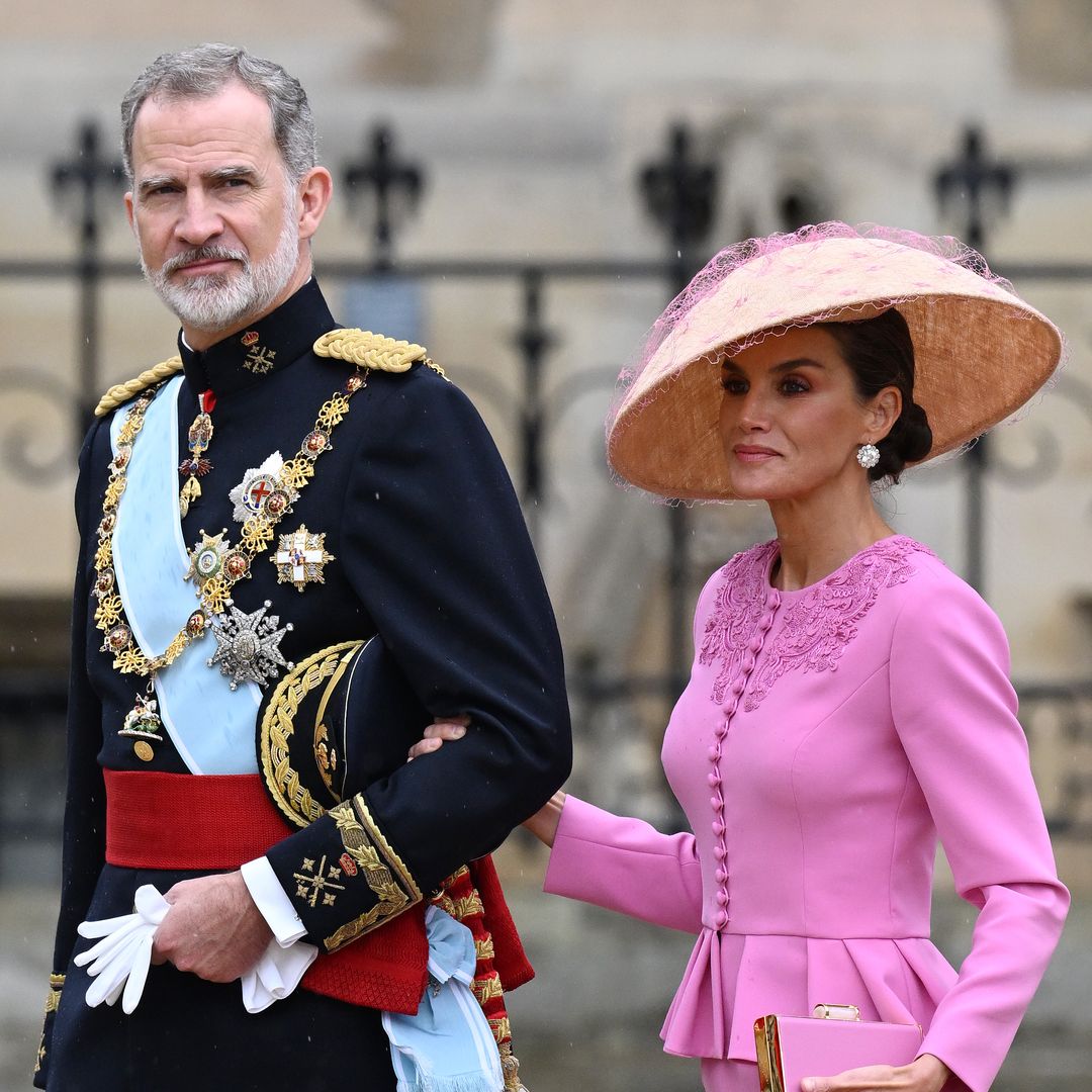 Queen Letizia defies expectations in punchy peplum dress for the King’s coronation