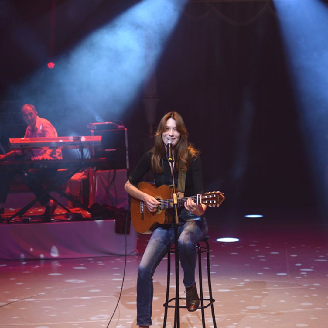 Carla Bruni performs love song for husband as she makes return to the stage