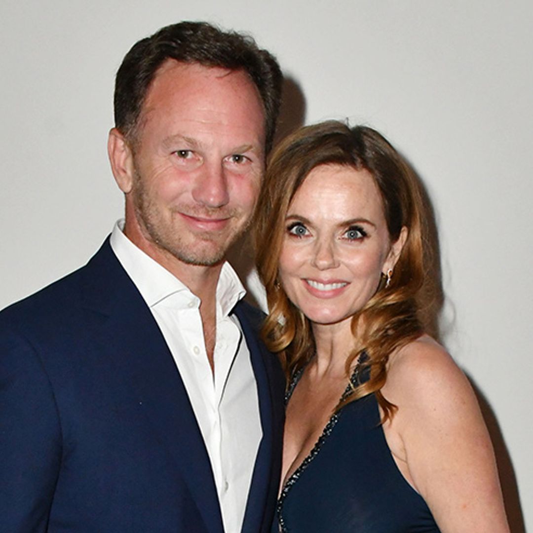 Geri Horner shows off baby bump as she returns to the studio