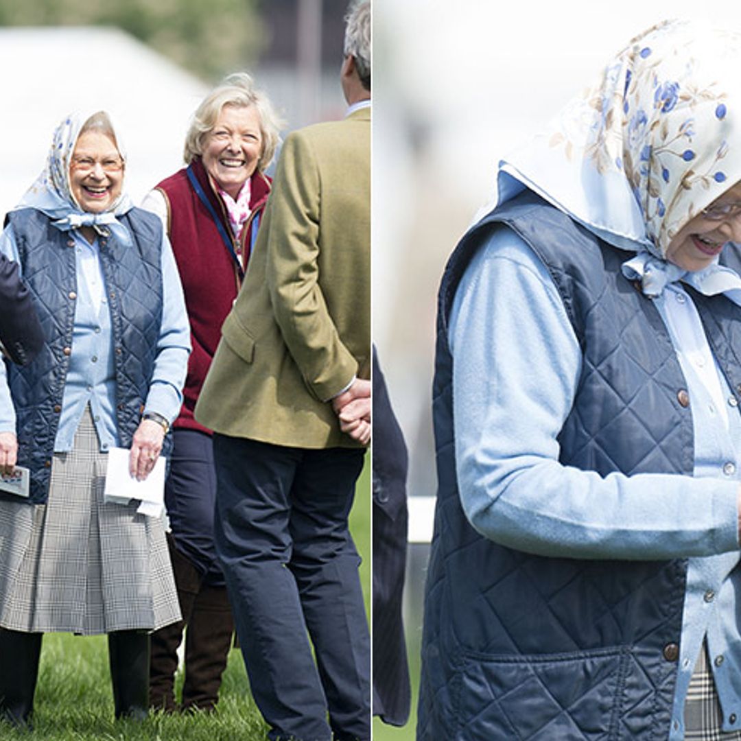 The Queen ecstatic as she wins Tesco gift card at Royal Windsor Horse Show