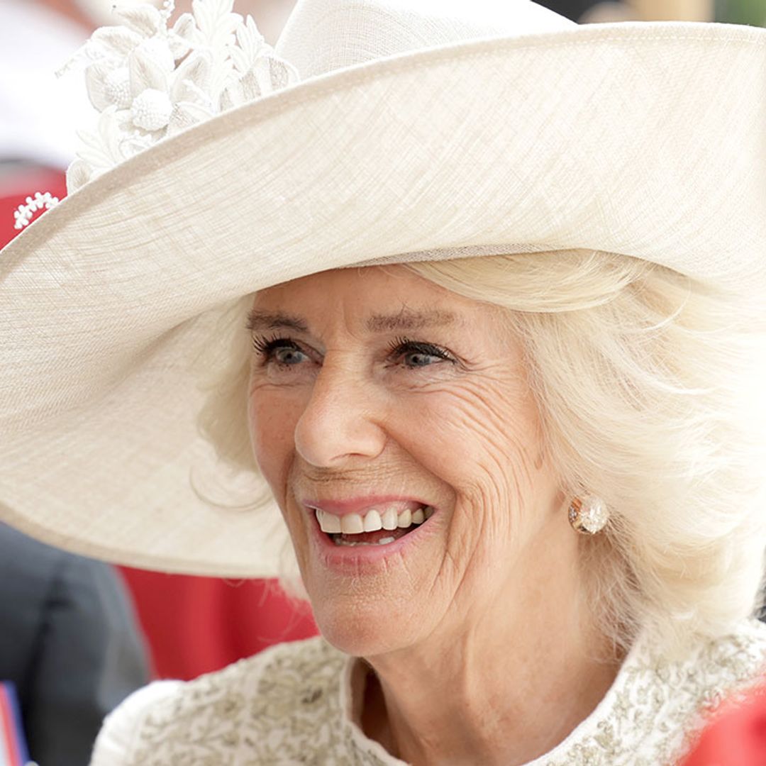 Duchess Camilla wears embellished white gown at the Queen's Service of Thanksgiving