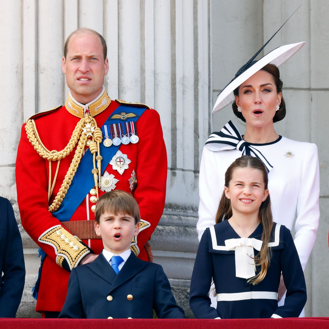 Princess Charlotte is the image of dad Prince William as they pull similar facial expressions on the balcony