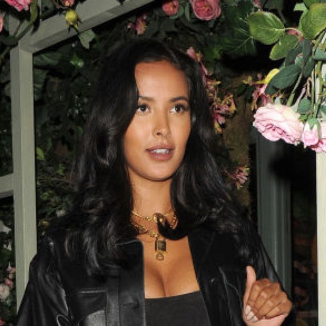 Maya Jama surprises in the chicest leather co-ord