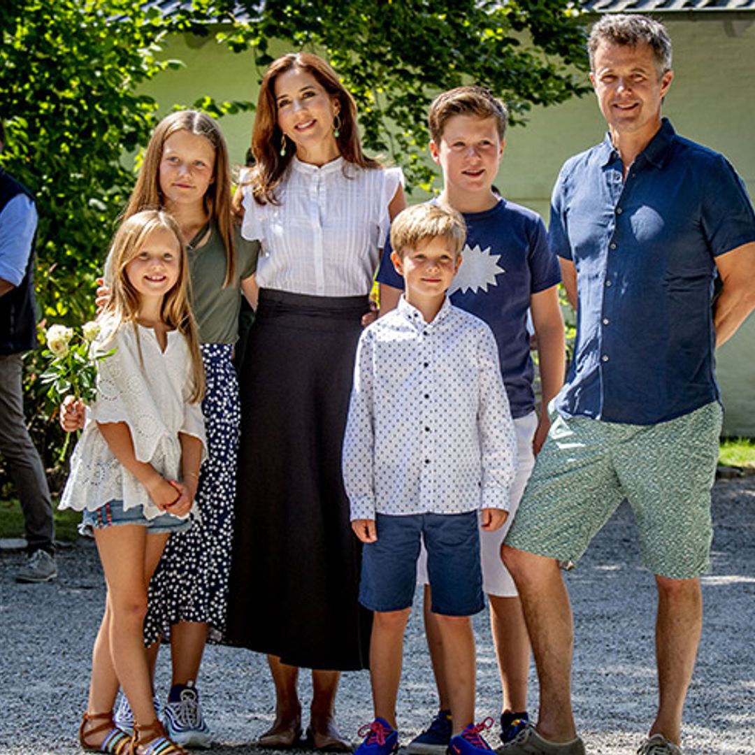 Danish royal family pose for first summer portraits after death of Prince Henrik