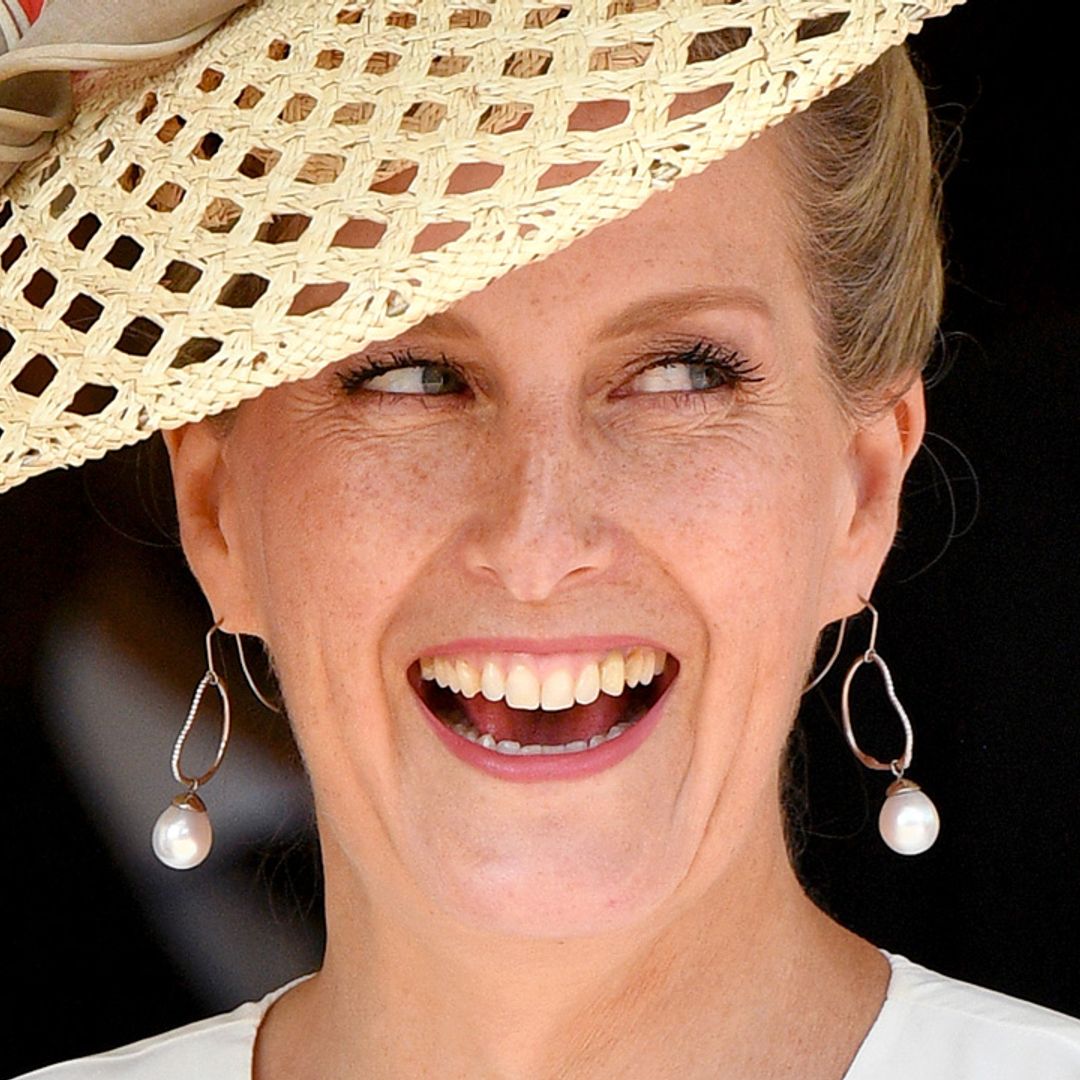 Sophie Wessex slips into figure-flattering dress for lunch with the