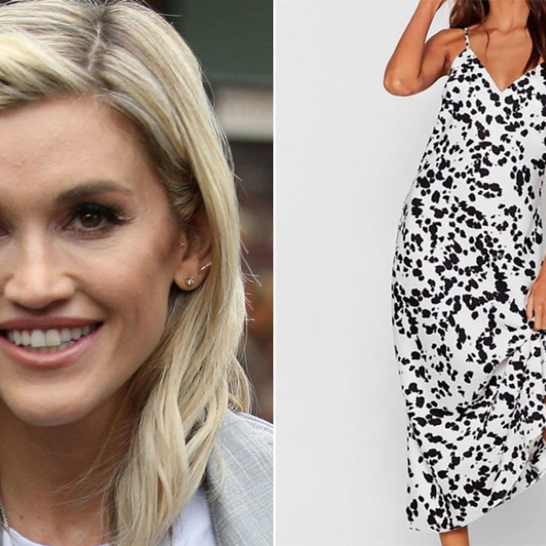 Ashley Roberts surprises in a quirky cow print dress - and it's only £17.50