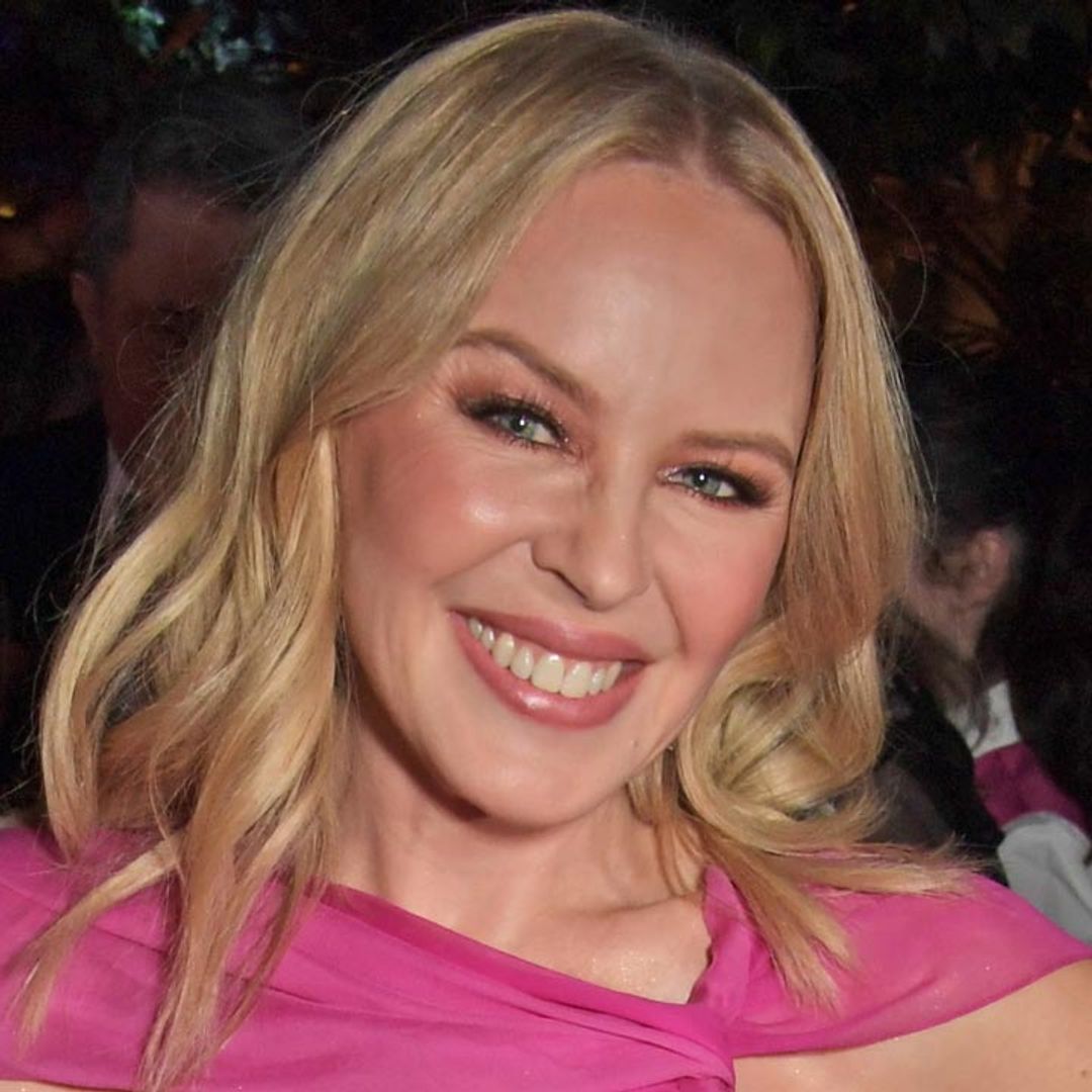 Kylie Minogue rocks lacy backless outfit for glitzy night out