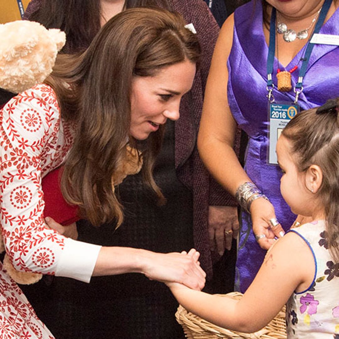 Duchess Kate shows off her maternal side during visit to pregnancy centre