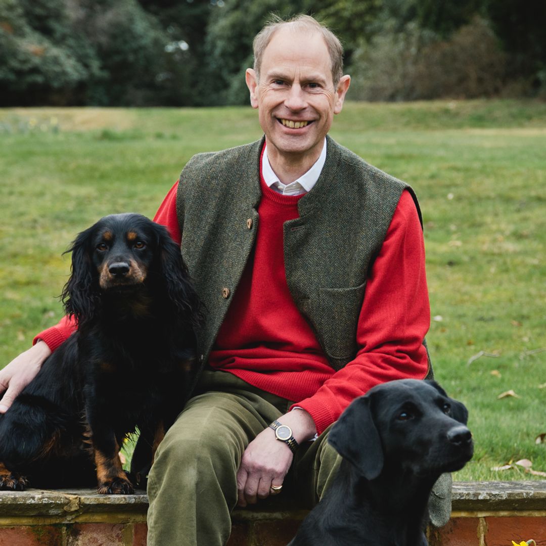 Prince Edward cuddles adorable puppy in incredible 60th birthday portraits